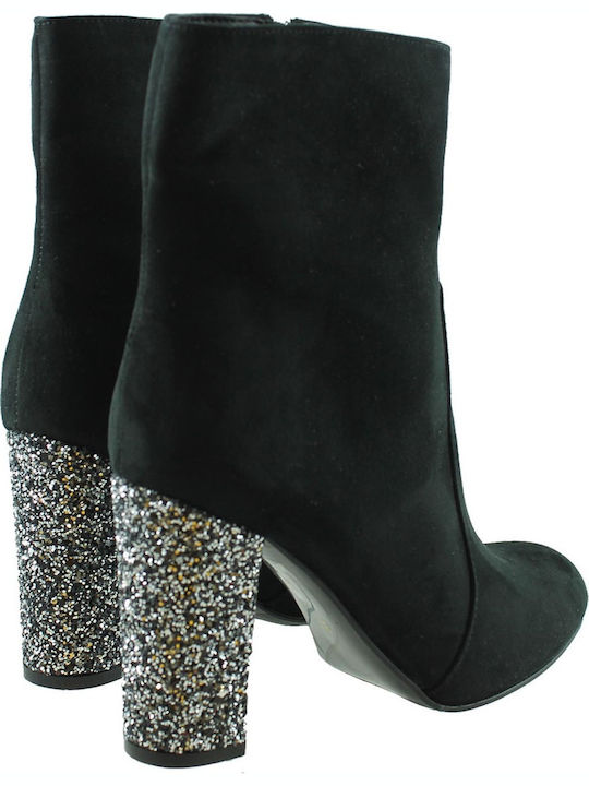 Wildleder Stiefeletten Damen Schwarz