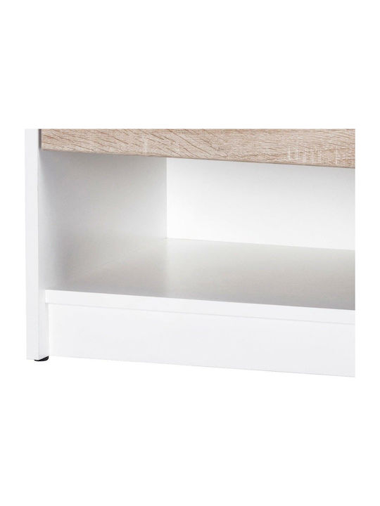 Κομοδίνο Rimino Ξύλινο Λευκό 42x38x46cm