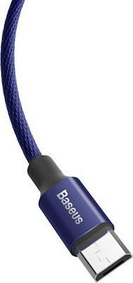 Baseus Braided USB 2.0 to micro USB Cable Μπλε 1.5m (CAMYW-B13)