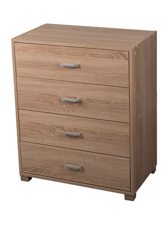 Nele Wooden Chest of Drawers with 4 Drawers 68x40x82.5cm