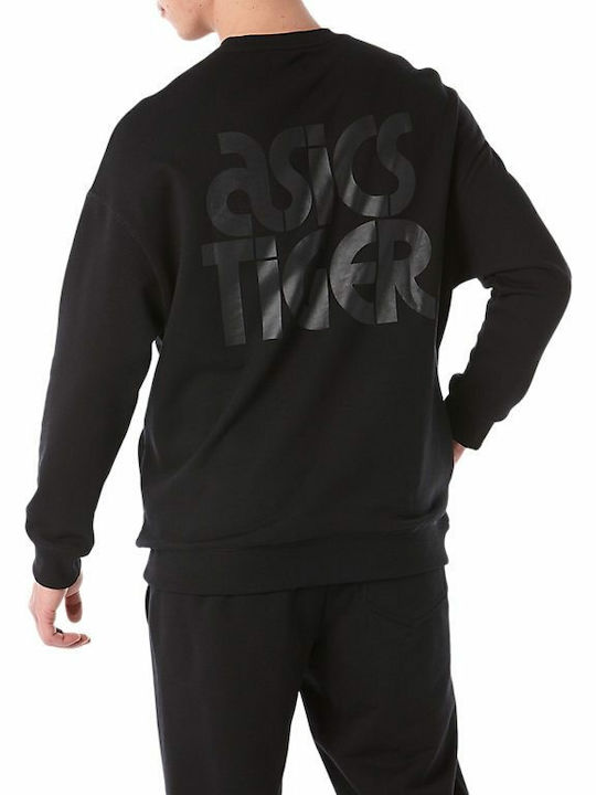 ASICS BL Sweat Crew Herren Sweatshirt mit Kapuze und Taschen Schwarz