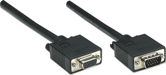 Manhattan Kabel VGA-Stecker - VGA-Buchse Schwarz 1.8m (390637)