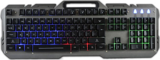 Rebeltec Interceptor Gaming Keyboard Set with RGB Lighting & Mouse English US Gray