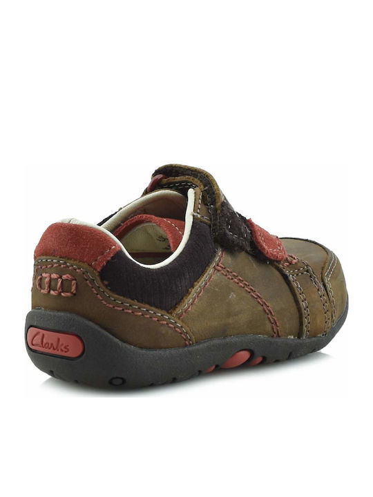 SOFTLY TO FST Παιδικά Sneakers Ανατομικά με Σκρατς Καφέ