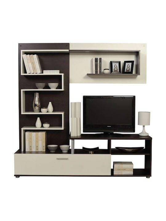 Jasmin Living Room TV Unit Wenge / Λευκό L170xW41.5xH170cm