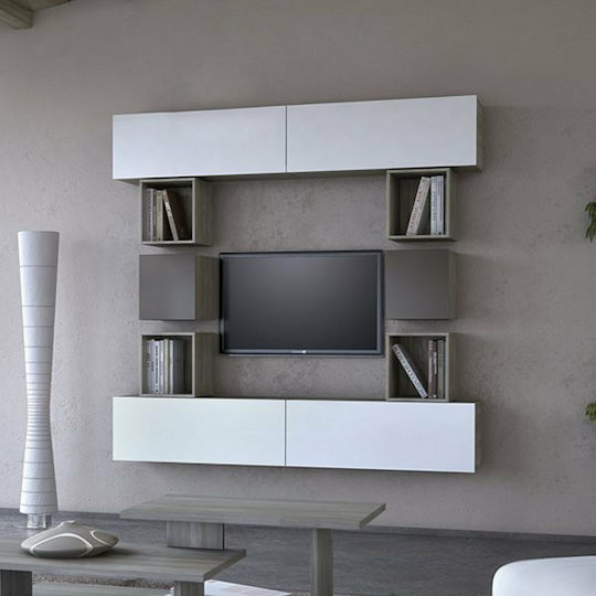 Unitate TV pentru sufragerie Smart No 8A Alb L202xA45xÎ200buc