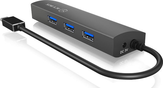 Icy Box Hub USB 3 Porturi USB 3.0 Cu Conectare USB-C