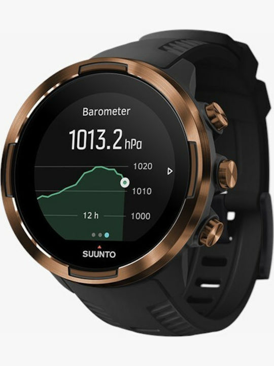 Suunto 9 Baro Stainless Steel 50mm Waterproof Smartwatch with Heart Rate Monitor (Copper)