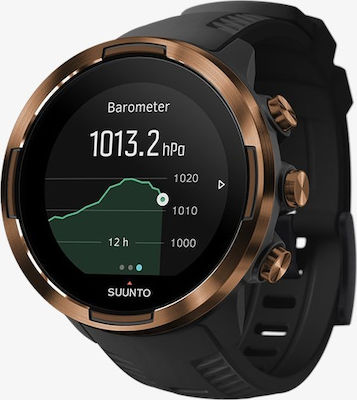 Suunto 9 Baro Oțel inoxidabil 50mm Rezistent la apă Ceas inteligent cu pulsometru (Copper)