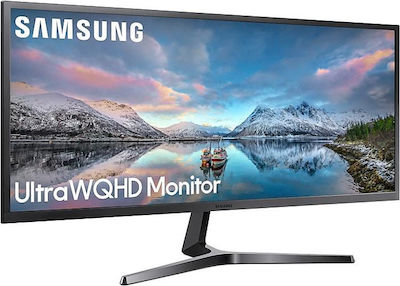 Samsung LS34J550WQU Ultrawide VA Monitor 34.1" QHD 3440x1440 με Χρόνο Απόκρισης 4ms GTG