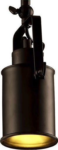 GloboStar Industrial Hollywood Dreifach Spot mit Fassung E27 in Schwarz Farbe