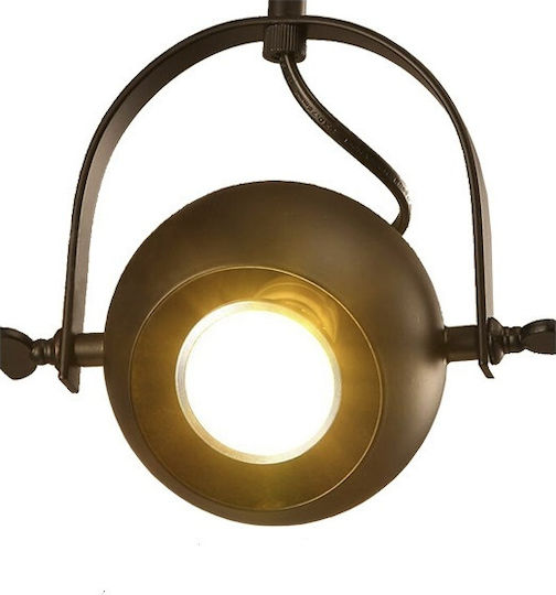GloboStar Industrial Cannes Spot with 4 Lights and with Socket E27 in Black Color