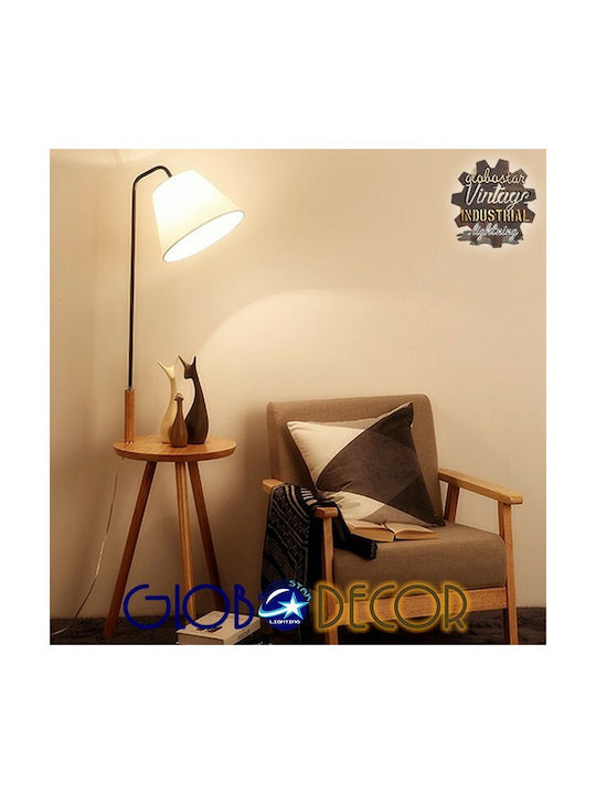 GloboStar Tiffany Floor Lamp H140xW40cm. with Socket for Bulb E27 Brown