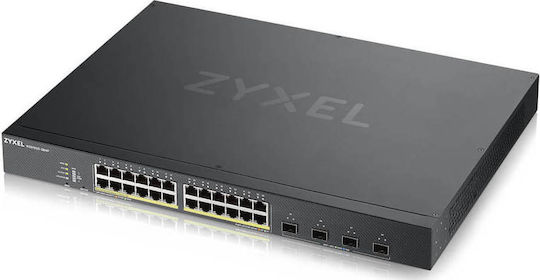 Zyxel XGS1930-28HP Managed L3 PoE+ Switch with 24 Gigabit (1Gbps) Ethernet Ports and 4 SFP Ports