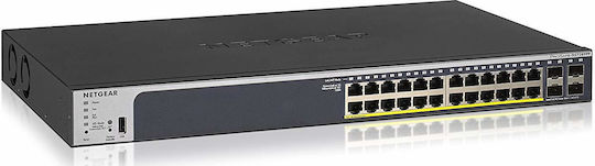 NetGear GS728TPP-200 Managed L3 PoE+ Switch with 24 Gigabit (1Gbps) Ethernet Ports and 4 SFP Ports