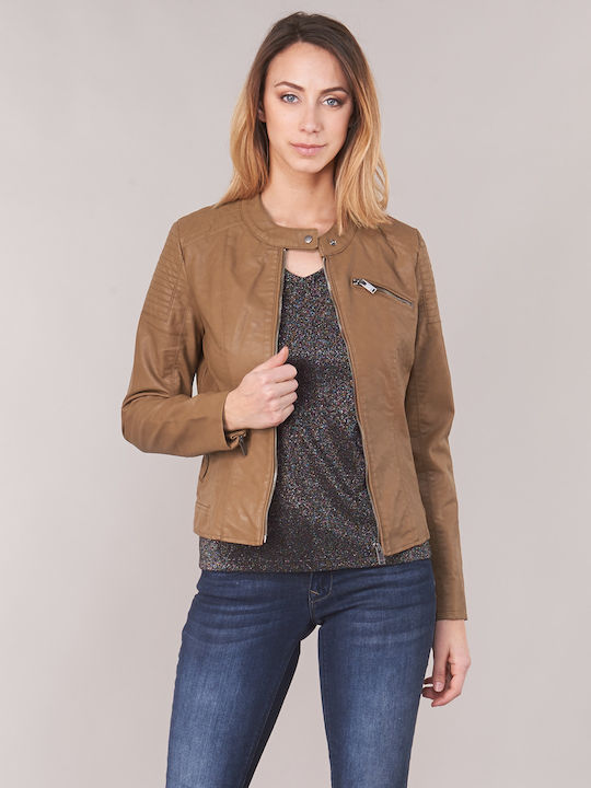 Flora Damen Bikerjacke Cognac