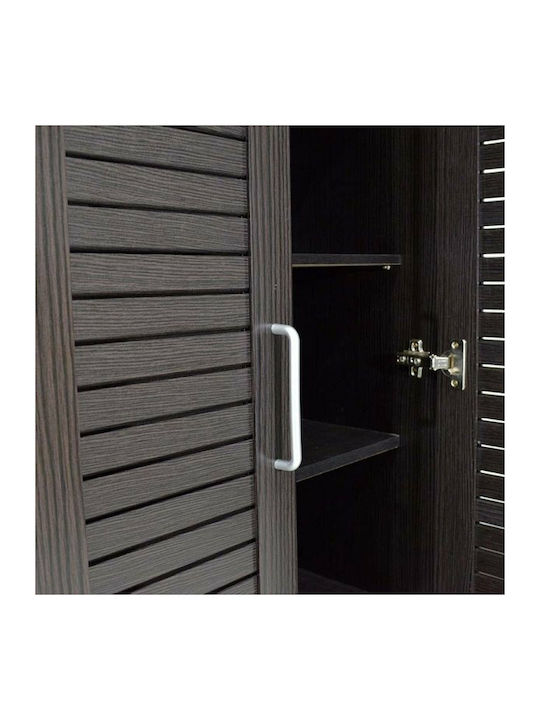 Ξύλινη Παπουτσοθήκη Sante με 7 Ράφια Wenge Μ60xΠ37xΥ183cm