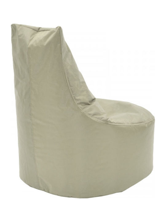 Πουφ Πολυθρόνα Αδιάβροχη Norm Pro Μπεζ 65x65x80cm