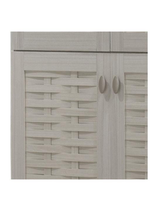 Mantam Wooden Shoe Organizer with 8 Shelves White 78x40x170.5cm