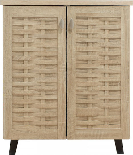 Holz Schuhschrank Mantam mit 4 Regalen Beige L78xW40xH92cm