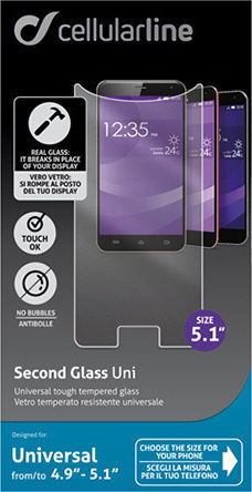 Cellular Line Gehärtetes Glas (Universal) TEMPGLASBUNI51