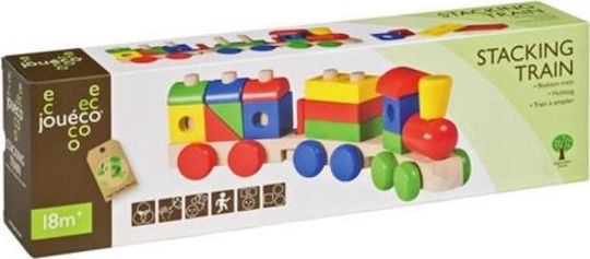 Joueco Παιχνίδι Στοίβαξης Stacking Train από Ξύλο για 18+ Μηνών