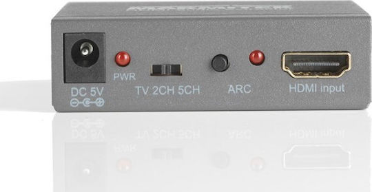 Marmitek Connect AE14 4K Audio Extractor/ARC/HDMI Converter Convertor HDMI feminin în HDMI / 3.5mm feminin Argintiu 1buc