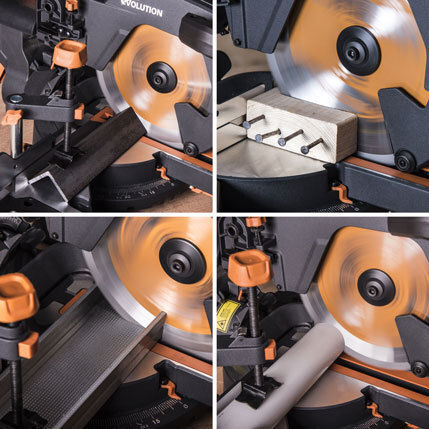 Evolution Miter Saw Electric Sliding with Power 2000W & Cutting Disc Diameter 255mm