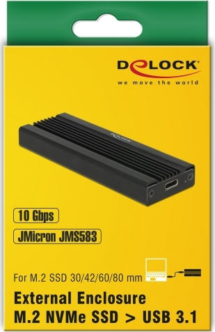 DeLock Θήκη για Σκληρό Δίσκο M.2 PCI Express NVME με σύνδεση USB 3.1