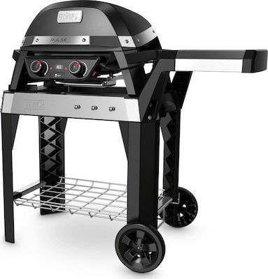 Weber Pulse 2000 Mit Beinen Elektrischer Grill Aluminium Grill 2200W mit Sockel mit Abdeckung und einstellbarem Thermostat 49cmx39cmcm