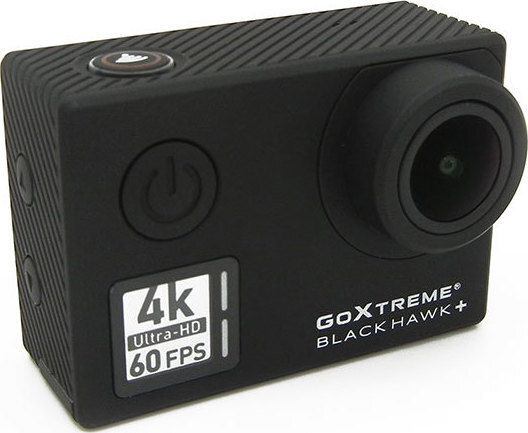 EasyPix GoXtreme Black Hawk+ Action Camera 4K Ultra HD Υποβρύχια (με Θήκη) με Οθόνη 2" και Wi-Fi Μαύρη