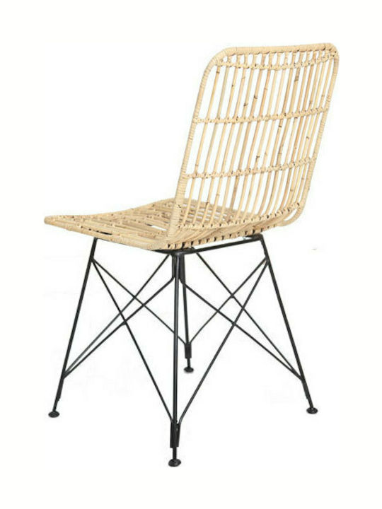 Outdoor-Stuhl Rattan KM Natural 45x55x85εκ.