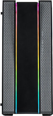 Inter-Tech S-3901 Impulse Jocuri Middle Tower Cutie de calculator cu iluminare RGB Negru