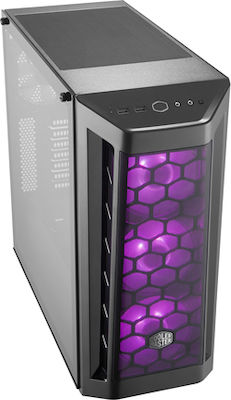 CoolerMaster MasterBox MB511 RGB Midi Tower Κουτί Υπολογιστή με Πλαϊνό Παράθυρο Μαύρο