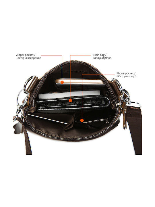 Lederne Herren Tasche Schulter / Crossbody Braun