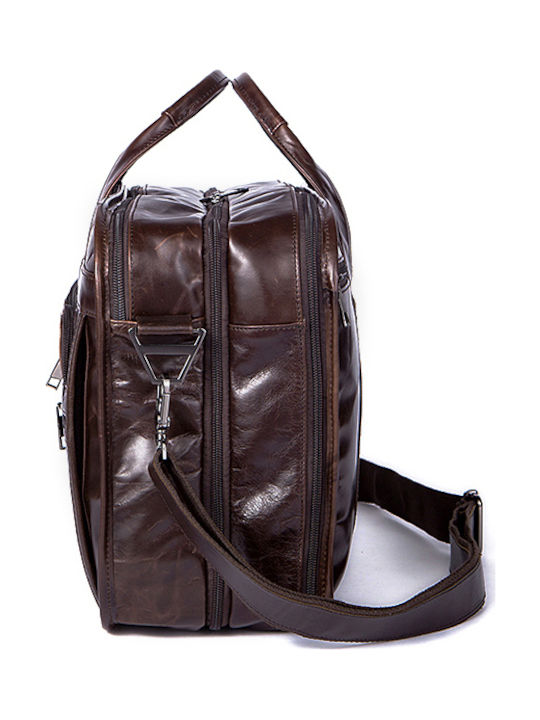 Leder Herrentasche Geldbörse Braun