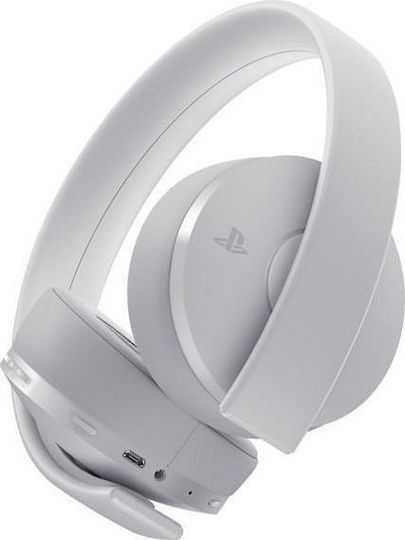 Sony Gold Ασύρματο Over Ear Gaming Headset με σύνδεση 3.5mm / USB Λευκό