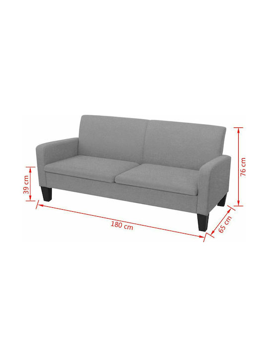 Διθέσιος Καναπές Γκρι 180x65x76εκ.