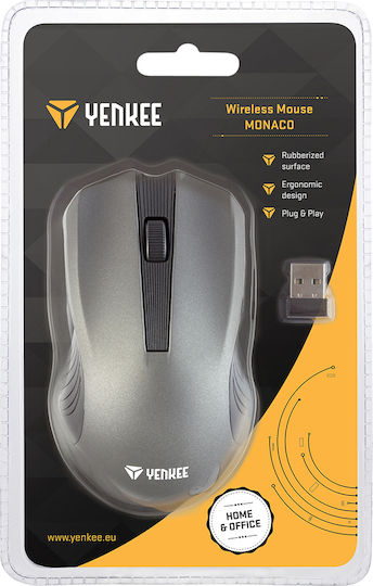 Yenkee Monaco Ασύρματο Ποντίκι Γκρι