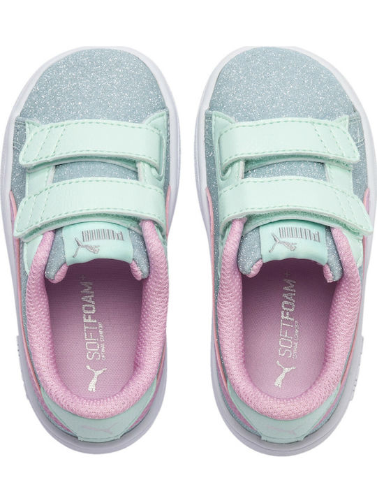 Smash V2 Glitz Glamv PS Kids Sneakers with Scratch Turquoise