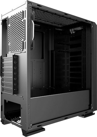 Inter-Tech S-3906 Renegade Gaming Midi-Turm Computergehäuse mit Seitenfenster und RGB-Beleuchtung Schwarz