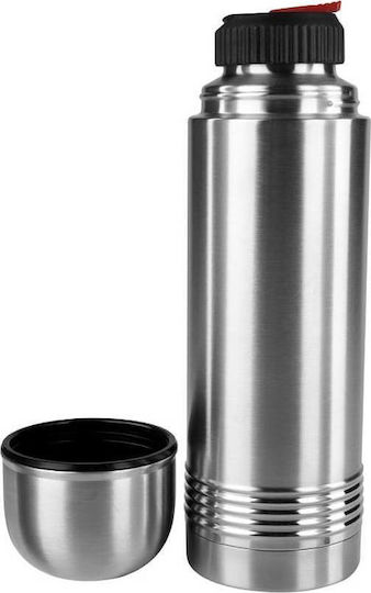 Emsa Flask Safe Loc Closure Glass Thermos Stainless Steel 700ml Silver with Cap-Cup