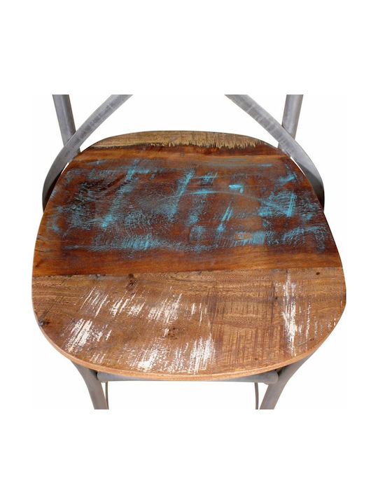Hocker Bar mit Rückenlehne Hölzernes Braun 45x45x110cm