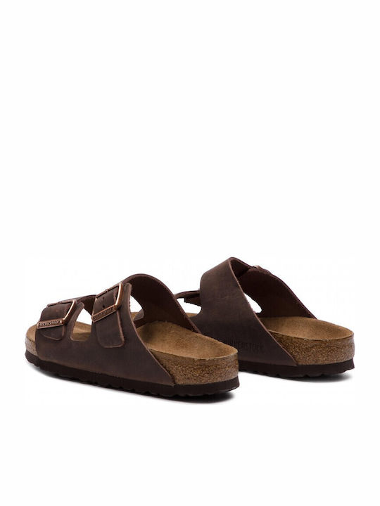 Arizona Soft Footbed Oiled Leather Men's Sandals Habana Narrow Fit