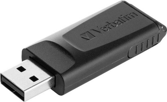 Verbatim Slider 128GB USB 2.0 Stick Μαύρο