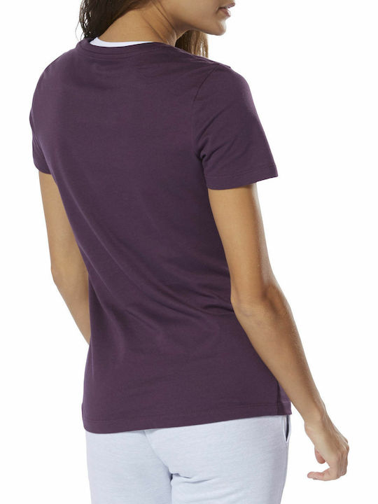 Reebok Motion Dot Crew Tee Women's Athletic T-shirt Polka Dot Purple