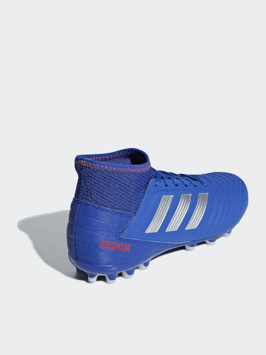 Predator 19.3 Artificial Grass Boots Kids Molded Soccer Shoes with Sock Blue
