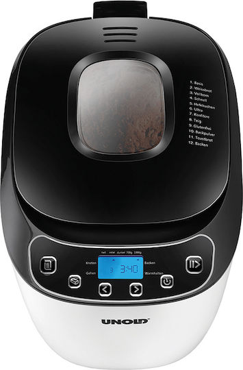 Unold Bread Maker 550W with Container Capacity 1200gr and 12 Baking Programs