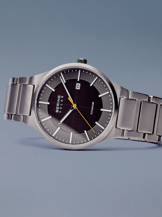 Bering Time Solar Men's Watch 39mm Solar with Metal Bracelet Silver