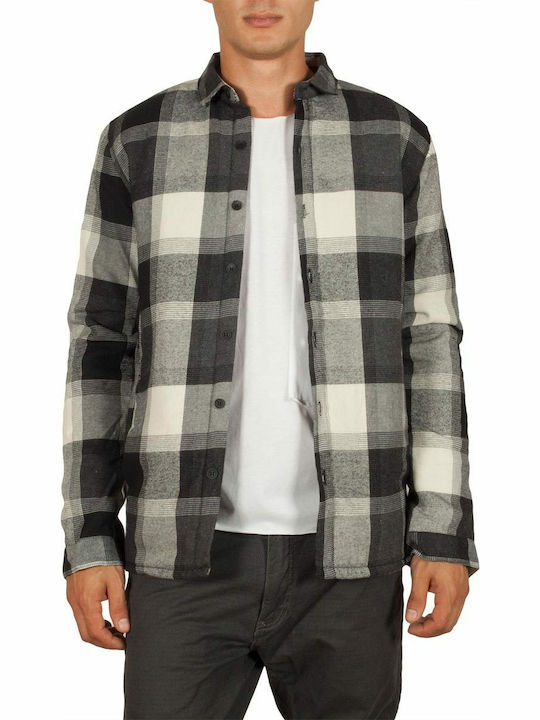 Anerkjendt Chaplin Men's Shirt Long-sleeved Flannel Checked Multicolour